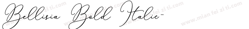 Bellisia Bold Italic字体转换